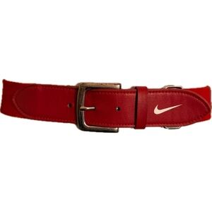 Unavailable-NIKE Baseball Softball Belt Red One Size Adjustable 26"- 40" Met